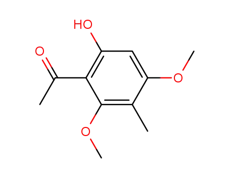 Molecular Structure of 14964-98-8 (Ethanone,1-(6-hydroxy-2,4-dimethoxy-3-methylphenyl)-)