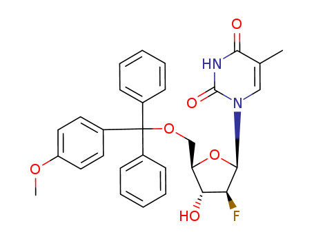 2,4(1H,3H)-Pyrimidinedione, 1-[2-deoxy-2-fluoro-5-O-[(4-methoxyphenyl)diphenylmethyl]-β-D-arabinofuranosyl]-5-methyl-