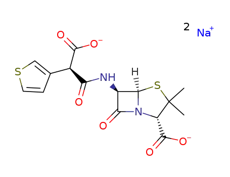 Molecular Structure of 4697-14-7 (Ticarcillin disodium salt)