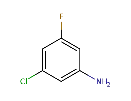 Molecular Structure of 4863-91-6 (3-CHLORO-5-FLUOROANILINE)