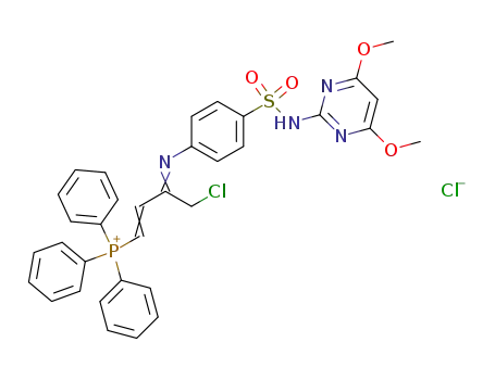 {(E)-4-Chloro-3-[(Z)-4-(4,6-dimethoxy-pyrimidin-2-ylsulfamoyl)-phenylimino]-but-1-enyl}-triphenyl-phosphonium; chloride