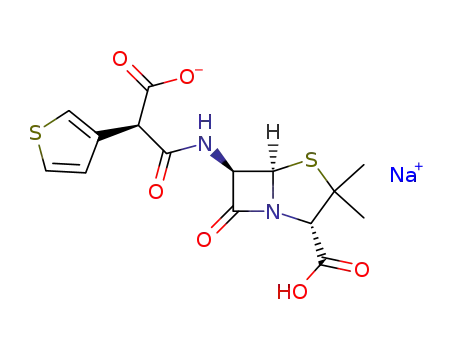 Molecular Structure of 74682-62-5 (Ticarcillin sodium)