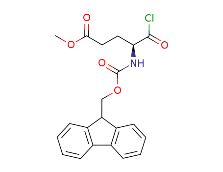 Molecular Structure of 308243-40-5 (4-chlorocarbonyl-4-(9<i>H</i>-fluoren-9-ylmethoxycarbonylamino)-butyric acid methyl ester)