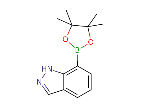 Molecular Structure of 915411-02-8 (7-(4,4,5,5-TETRAMETHYL-[1,3,2]DIOXABOROLAN-2-YL)-1H-INDAZOLE)