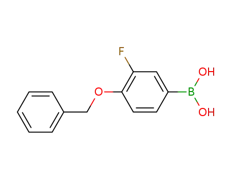 Molecular Structure of 133057-83-7 (4-(Benzyloxy)-3-fluorophenylboronic acid)