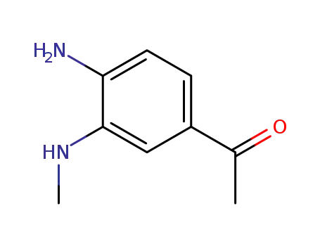 Molecular Structure of 92642-29-0 (3-(methylamino)-4-aminoacetophenone)