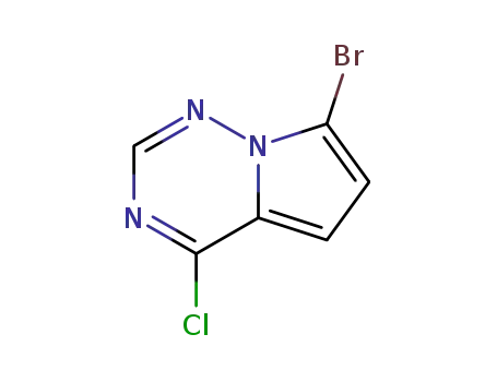Molecular Structure of 1269667-51-7 (7-BroMo-4-chloropyrrolo[2,1-f][1,2,4]triazine)