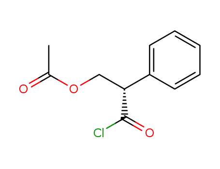 Molecular Structure of 183626-74-6 (Benzeneacetyl chloride, a-[(acetyloxy)methyl]-, (S)-)