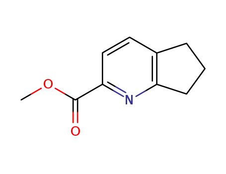 Molecular Structure of 221137-08-2 (5H-Cyclopenta[b]pyridine-2-carboxylic acid, 6,7-dihydro-, methyl ester)