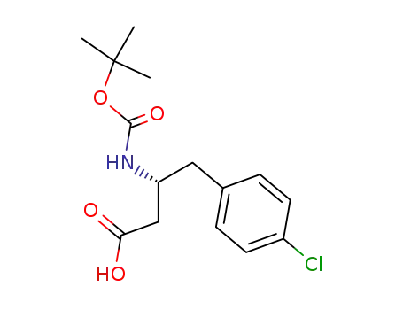 Molecular Structure of 218608-96-9 (BOC-(R)-3-AMINO-4-(4-CHLORO-PHENYL)-BUTYRIC ACID)