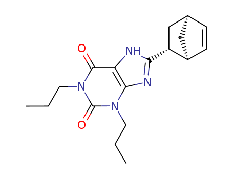 Molecular Structure of 136198-91-9 (1H-Purine-2,6-dione,
8-bicyclo[2.2.1]hept-5-en-2-yl-3,7-dihydro-1,3-dipropyl-, exo-)