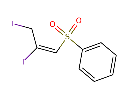 Molecular Structure of 137929-74-9 (Benzene, [(2,3-diiodo-1-propenyl)sulfonyl]-, (E)-)