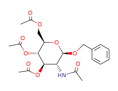 Molecular Structure of 13343-66-3 (BENZYL 2-ACETAMIDO-2-DEOXY-3,4,6-TRI-O-ACETYL-BETA-D-GLUCOPYRANOSIDE)