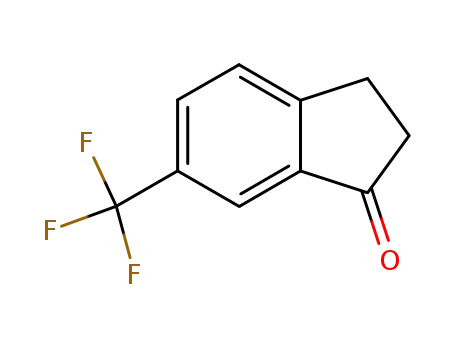 Molecular Structure of 68755-37-3 (6-(Trifluoromethyl)-1-indanone)