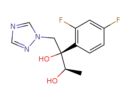 Molecular Structure of 133775-25-4 ((2R,3R)-2-(2,4-difluorophenyl)-1-(1H-1,2,4-triazol-1-yl)butane-2,3-diol)