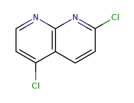 Molecular Structure of 91870-15-4 (2,5-Dichloro-[1,8]naphthyridine)