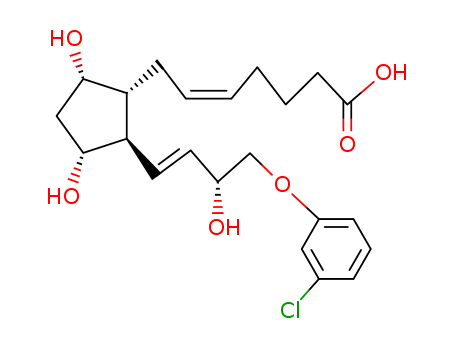 54276-21-0,(+)-Cloprostenol,5-Heptenoic acid,7-[2-[4-(3-chlorophenoxy)-3-hydroxy-1-butenyl]-3,5-dihydroxycyclopentyl]-,[1R-[1a(Z),2b(1E,3R*),3a,5a]]-;(+)-Cloprostenol;Dalmaprost D;Dalmazin;Prolise;d-Cloprostenol;
