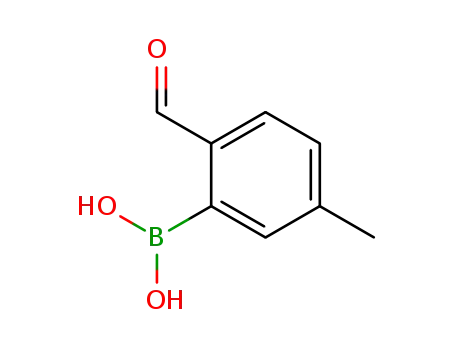 Molecular Structure of 40138-17-8 (2-Formyl-5-methylphenylboronic acid)
