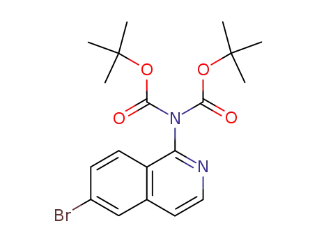 Molecular Structure of 911305-48-1 ((6-bromoisoquinolin-1-yl)biscarbamic acid di-tert-butyl ester)