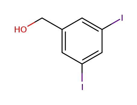 Molecular Structure of 53279-79-1 (3,5-Diiodobenzyl alcohol)