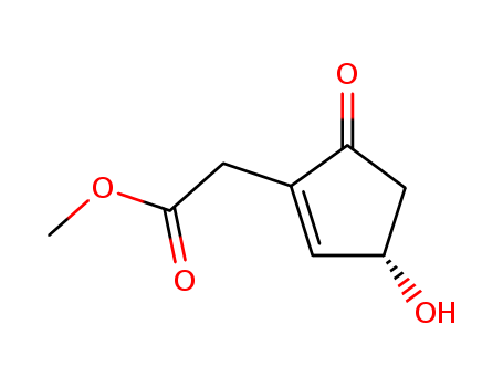 1-Cyclopentene-1-acetic acid, 3-hydroxy-5-oxo-, methyl ester, (S)-