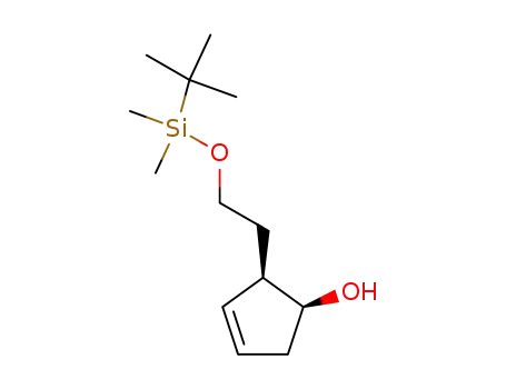 Molecular Structure of 180187-46-6 ((1S,2R)-2-[2-(tert-Butyl-dimethyl-silanyloxy)-ethyl]-cyclopent-3-enol)