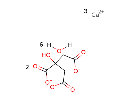Molecular Structure of 5785-44-4 (Calcium citrate tetrahydrate)