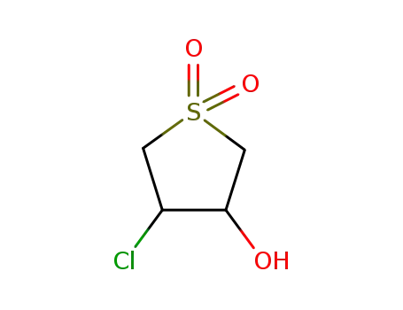 Molecular Structure of 49592-61-2 (3-CHLORO-4-HYDROXYTETRAHYDROTHIOPHENE-1,1-DIOXIDE)