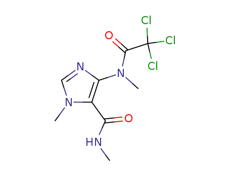 Molecular Structure of 107605-87-8 (4-(N-trichloroacetyl-N-methylamino)-1-methyl-5-methylaminocarbonylimidazole)