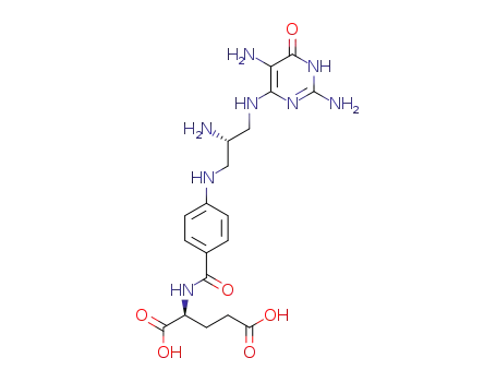 L-Glutamic acid,
N-[4-[[2-amino-3-[(2,5-diamino-1,6-dihydro-6-oxo-4-pyrimidinyl)amino]
propyl]amino]benzoyl]-, (S)-