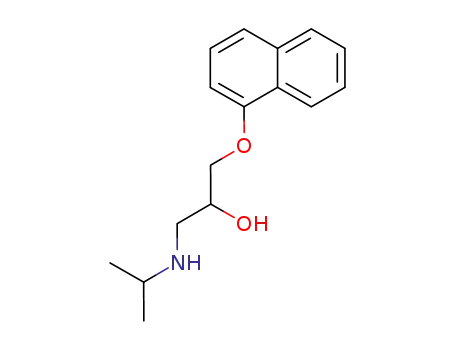 Molecular Structure of 13013-17-7 (()-1-(isopropylamino)-3-(naphthyloxy)propan-2-ol)