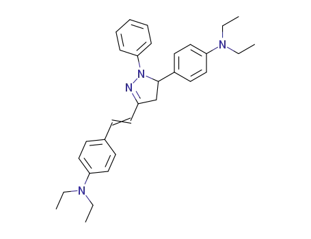 Molecular Structure of 57609-72-0 (4-[2-[5-[4-(Diethylamino)phenyl]-4,5-dihydro-1-phenyl-1H-pyrazol-3-yl]vinyl]-N,N-diethylaniline)