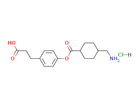 Benzenepropanoic acid,4-[[[trans-4-(aminomethyl)cyclohexyl]carbonyl]oxy]-, hydrochloride (1:1)