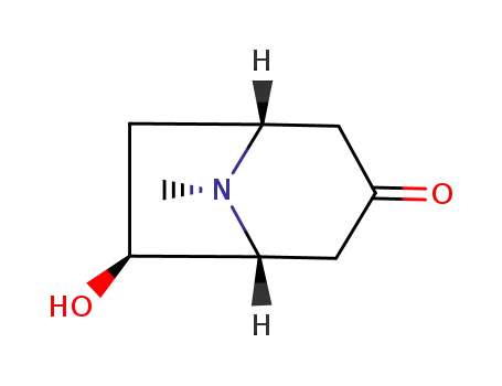 Molecular Structure of 5932-53-6 ((+/-)-exo-6-Hydroxytropinone)