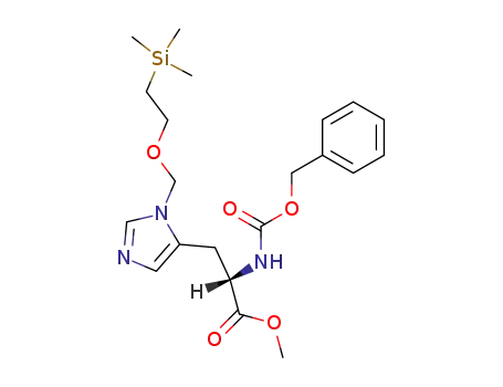 Molecular Structure of 99523-90-7 (N(α)-benzyloxycarbonyl-N(?)-(2-trimethylsilylethoxy)methyl-L-histidine methyl ester)