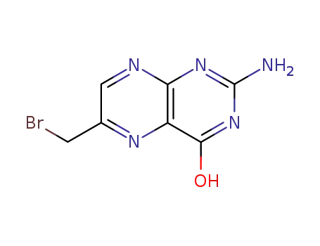 Molecular Structure of 89794-15-0 (2-AMino-6-(broMoMethyl)-4(3H)-pteridinone)