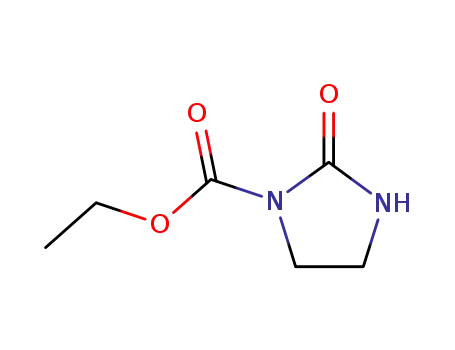 Molecular Structure of 825-43-4 (1-Imidazolidinecarboxylic acid, 2-oxo-, ethyl ester)