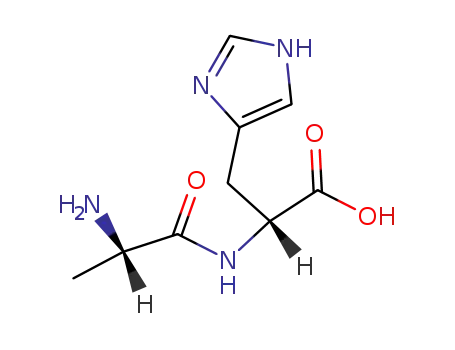 Molecular Structure of 57448-85-8 (D-Histidine,N-L-alanyl- (9CI))