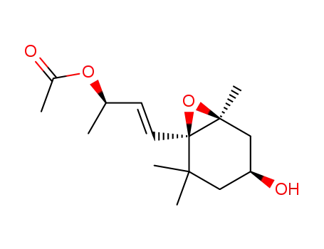 Acetic acid (E)-(R)-3-((1R,4S,6S)-4-hydroxy-2,2,6-trimethyl-7-oxa-bicyclo[4.1.0]hept-1-yl)-1-methyl-allyl ester