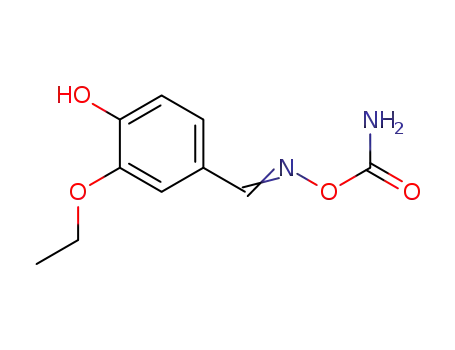 Molecular Structure of 42071-30-7 (3-ethoxy-4-hydroxy-benzaldehyde-(<i>O</i>-carbamoyl oxime ))