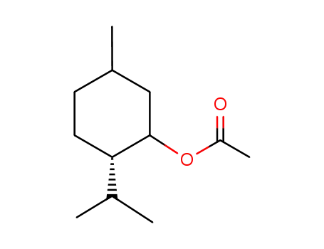 Molecular Structure of 20777-36-0 ((1R,2R,5R)-5-methyl-2-(propan-2-yl)cyclohexyl acetate)