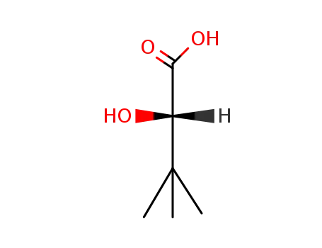 Molecular Structure of 21641-92-9 ((S)-(-)-2-Hydroxy-3,3-dimethylbutyric acid)