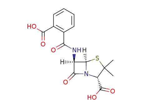Molecular Structure of 47449-42-3 (6β-(2-carboxy-benzoylamino)-penicillanic acid)