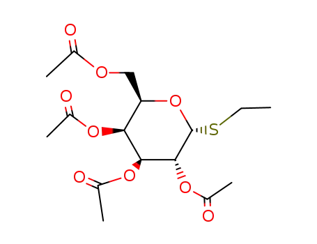 Molecular Structure of 126187-25-5 (ETHYL 2,3,4,6-TETRA-O-ACETYL-A-D-THIOGALACTOPYRANOSIDE)