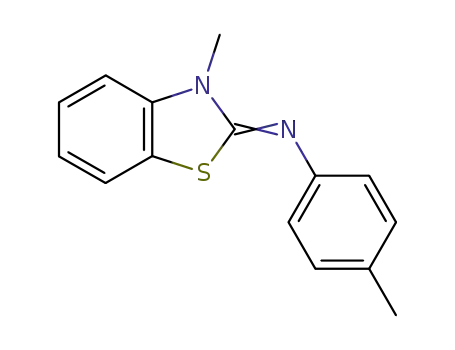 Molecular Structure of 70038-60-7 (3-METHYL-2-P-TOLYLIMINO-BENZOTHIAZOLINE)