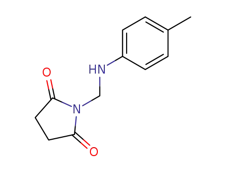 Molecular Structure of 63384-02-1 (2,5-Pyrrolidinedione, 1-[[(4-methylphenyl)amino]methyl]-)