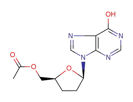 Molecular Structure of 130676-58-3 (INOSINE, 2'',3''-DIDEOXY-, 5''-ACETATE)