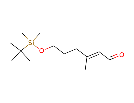 Molecular Structure of 100571-25-3 (2-Hexenal, 6-[[(1,1-dimethylethyl)dimethylsilyl]oxy]-3-methyl-, (2E)-)