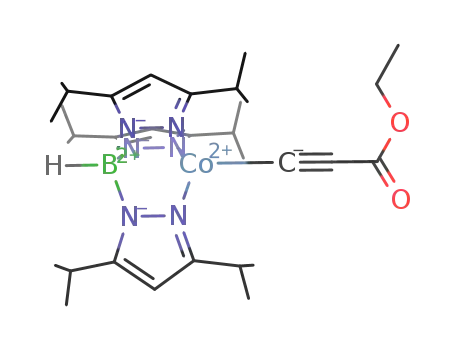 Molecular Structure of 461695-81-8 ((hydrotris(3,5-diisopropylpyrazolyl)borato)CoCCC(O)OCH<sub>2</sub>CH<sub>3</sub>)