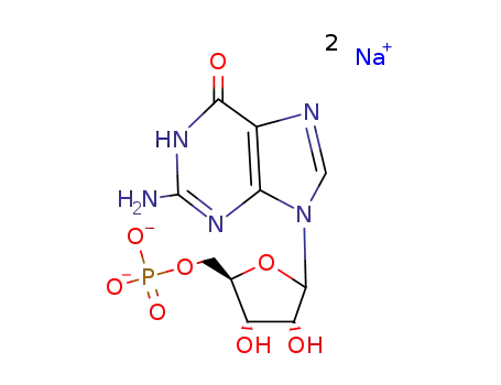 Molecular Structure of 3106-17-0 (5'-Guanylic acid, monosodium salt)